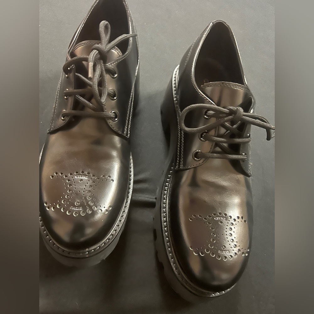 Celine 
Leather Oxfords